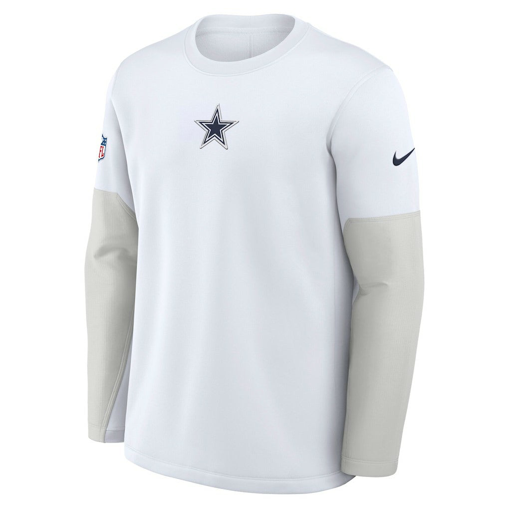 Dallas Cowboys Sideline Coach Therma-FIT Long Sleeve T-Shirt White | Nike for Sale
