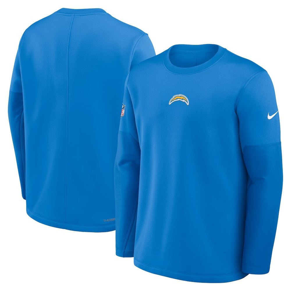 Los Angeles Chargers Sideline Coach Therma-FIT Long Sleeve T-Shirt Powder Blue | Nike for Sale