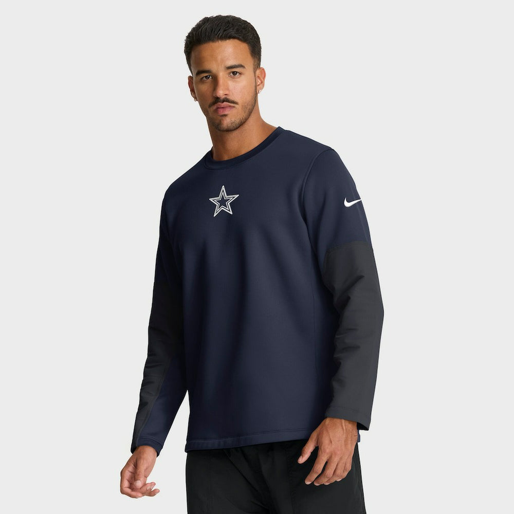 Dallas Cowboys Sideline Coach Therma-FIT Long Sleeve T-Shirt Navy | Nike for Sale