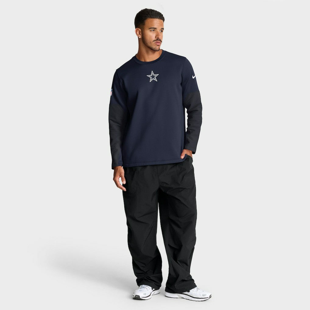 Dallas Cowboys Sideline Coach Therma-FIT Long Sleeve T-Shirt Navy | Nike for Sale