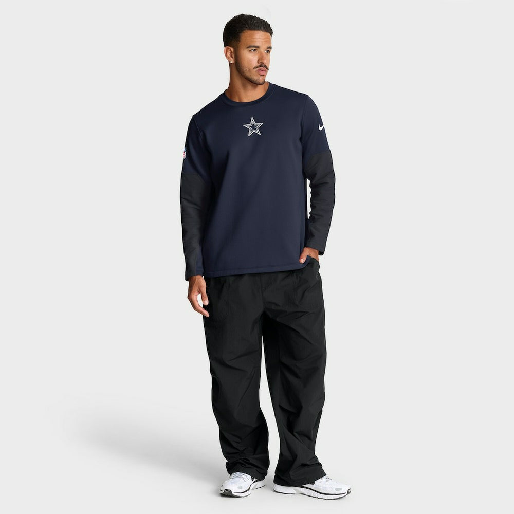 Dallas Cowboys Sideline Coach Therma-FIT Long Sleeve T-Shirt Navy | Nike for Sale