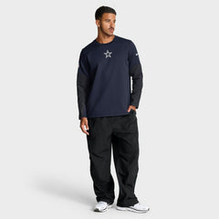 Dallas Cowboys Sideline Coach Therma-FIT Long Sleeve T-Shirt Navy | Nike for Sale