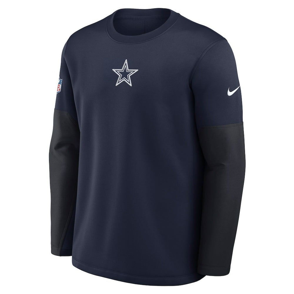 Dallas Cowboys Sideline Coach Therma-FIT Long Sleeve T-Shirt Navy | Nike for Sale