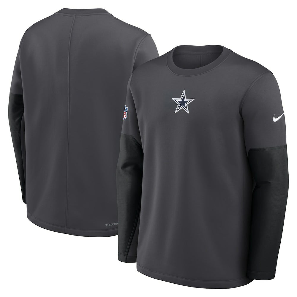 Dallas Cowboys Sideline Coach Therma-FIT Long Sleeve T-Shirt Anthracite | Nike for Sale