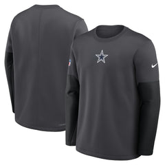 Dallas Cowboys Sideline Coach Therma-FIT Long Sleeve T-Shirt Anthracite | Nike for Sale