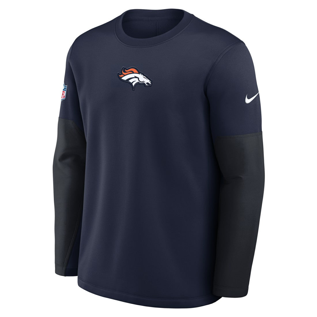 Denver Broncos Sideline Coach Therma-FIT Long Sleeve T-Shirt Navy | Nike for Sale