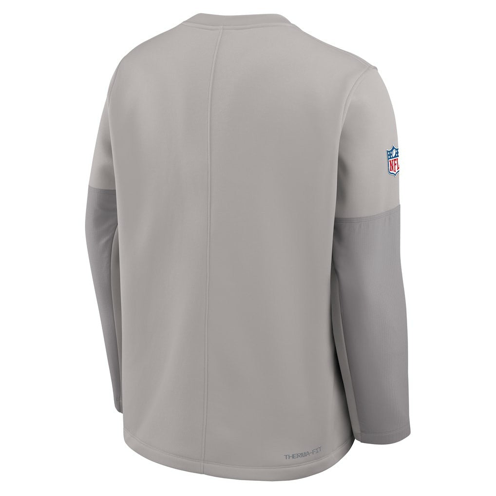 Miami Dolphins Sideline Coach Therma-FIT Long Sleeve T-Shirt Gray | Nike for Sale