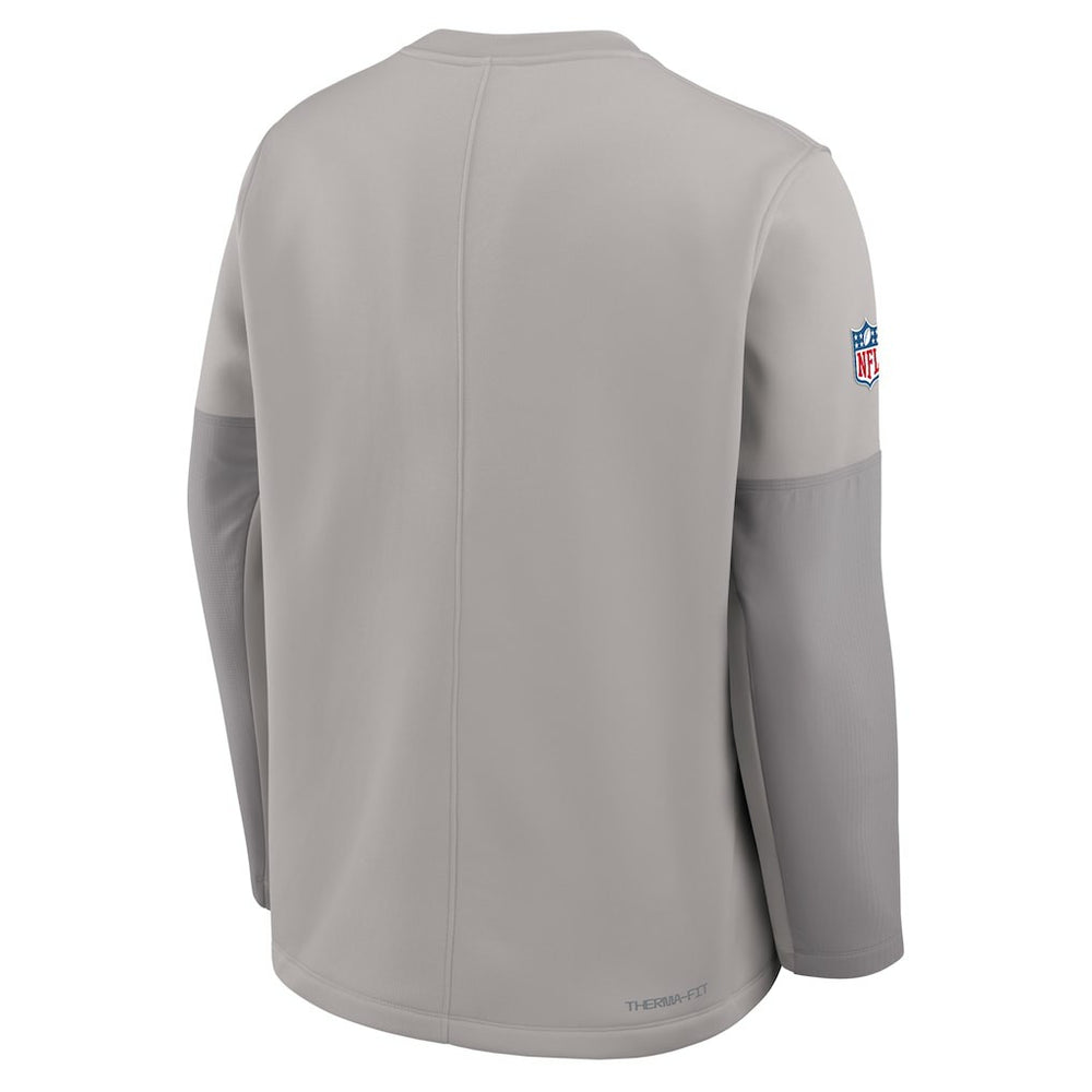 Miami Dolphins Sideline Coach Therma-FIT Long Sleeve T-Shirt Gray | Nike for Sale