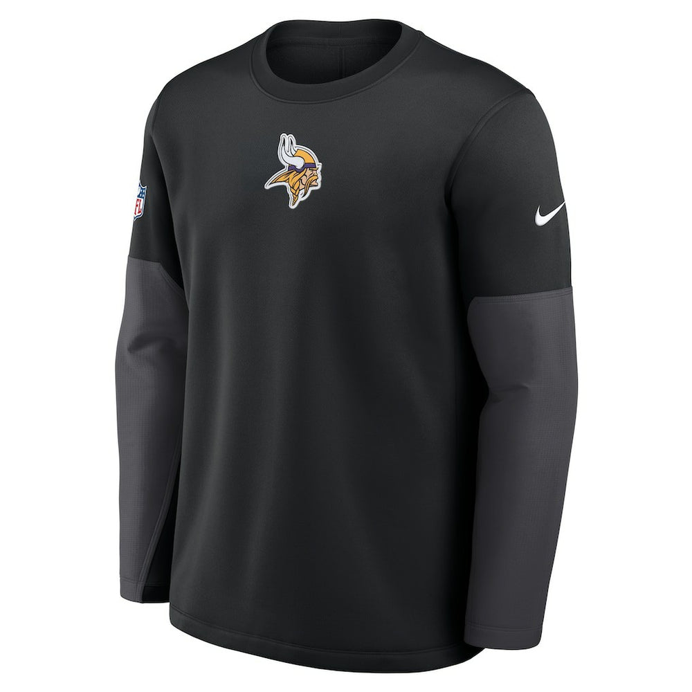 Minnesota Vikings Sideline Coach Therma-FIT Long Sleeve T-Shirt Black | Nike for Sale
