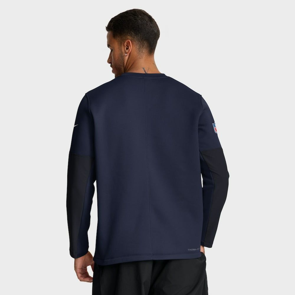 Seattle Seahawks Sideline Coach Therma-FIT Long Sleeve T-Shirt College Navy | Nike for Sale