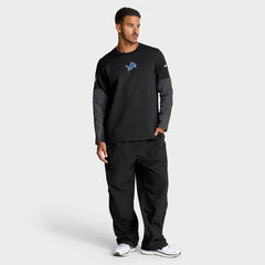 Detroit Lions Sideline Coach Therma-FIT Long Sleeve T-Shirt Black | Nike for Sale