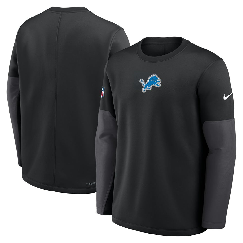 Detroit Lions Sideline Coach Therma-FIT Long Sleeve T-Shirt Black | Nike for Sale