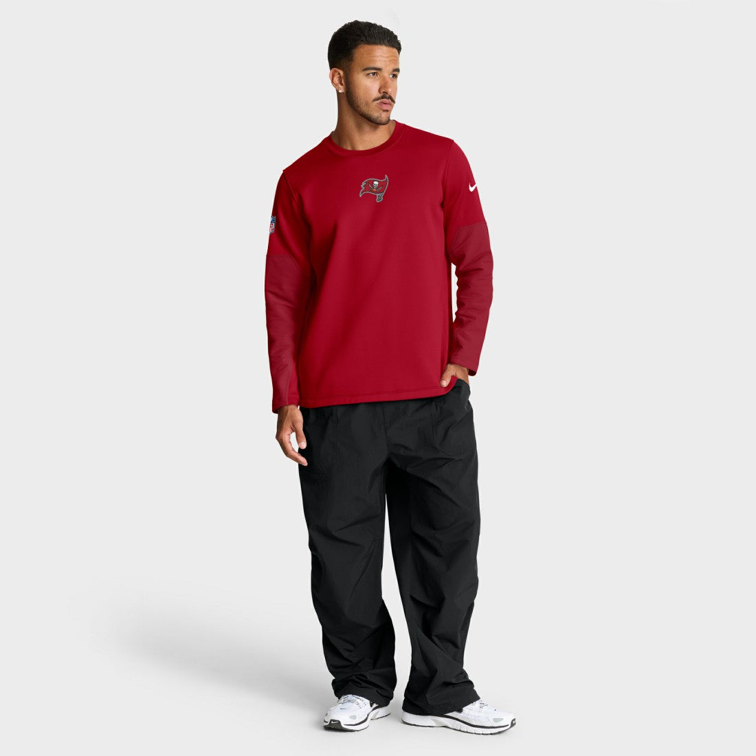 Tampa Bay Buccaneers Sideline Coach Therma-FIT Long Sleeve T-Shirt Red | Nike for Sale