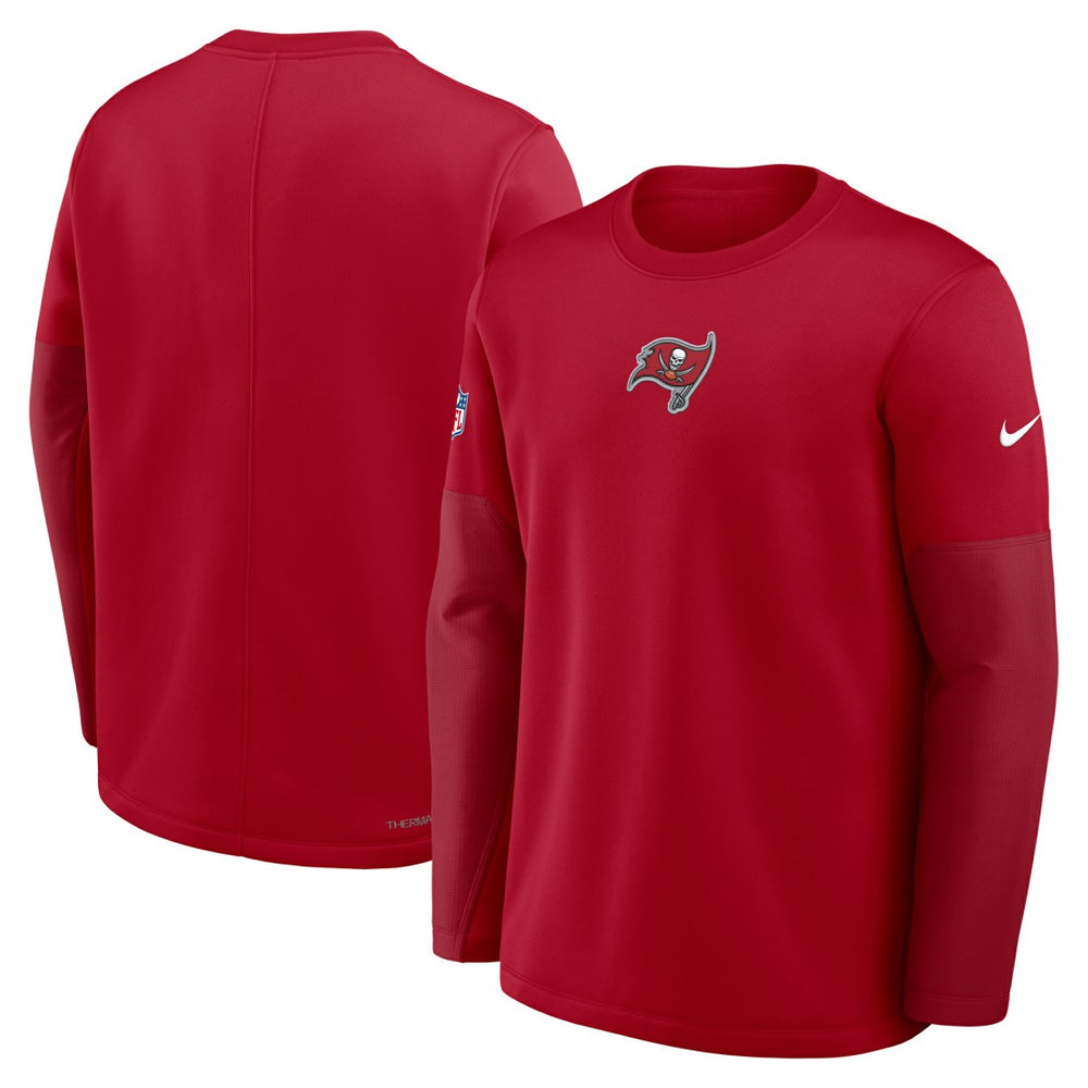 Tampa Bay Buccaneers Sideline Coach Therma-FIT Long Sleeve T-Shirt Red | Nike for Sale
