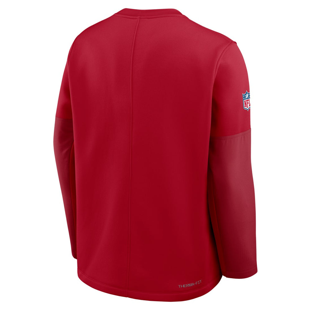 Tampa Bay Buccaneers Sideline Coach Therma-FIT Long Sleeve T-Shirt Red | Nike for Sale