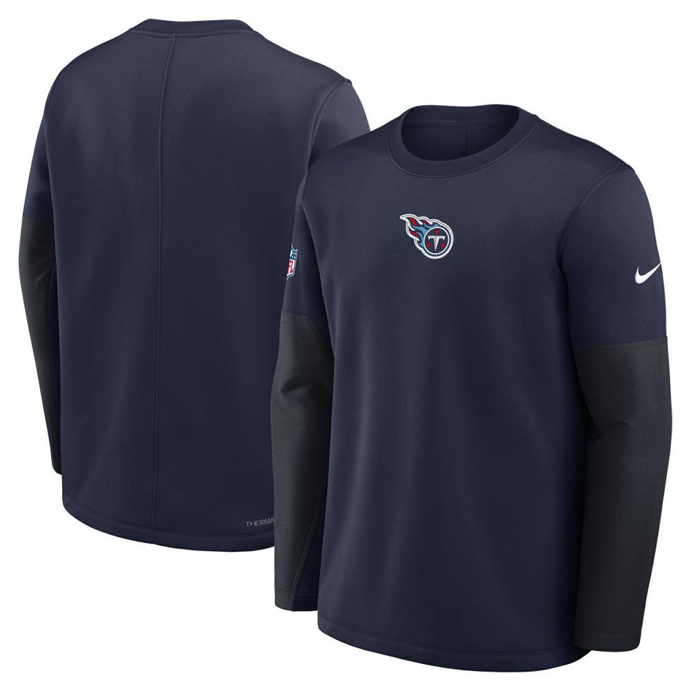 Tennessee Titans Sideline Coach Therma-FIT Long Sleeve T-Shirt Navy | Nike for Sale
