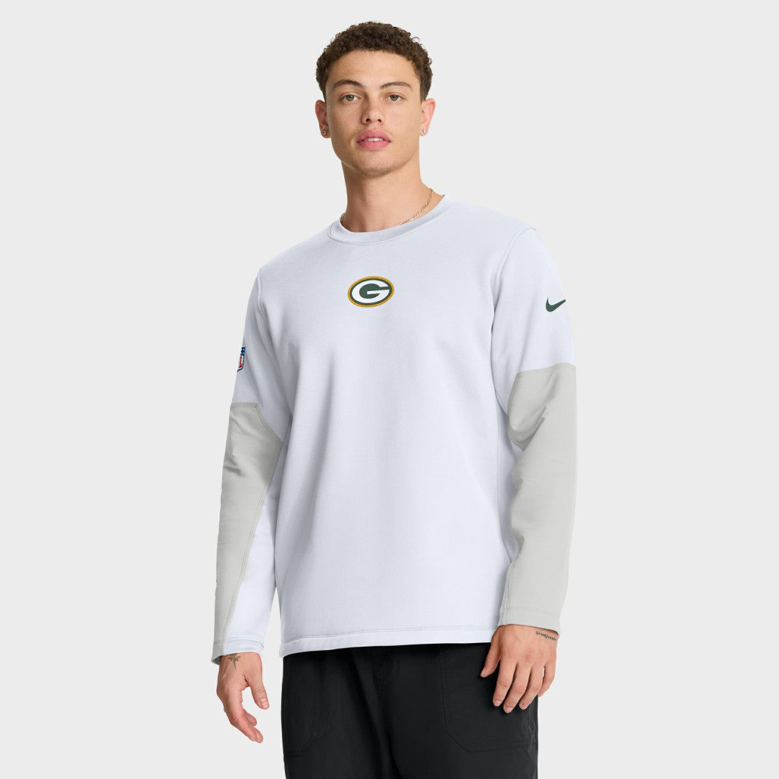 Green Bay Packers Sideline Coach Therma-FIT Long Sleeve T-Shirt White | Nike for Sale