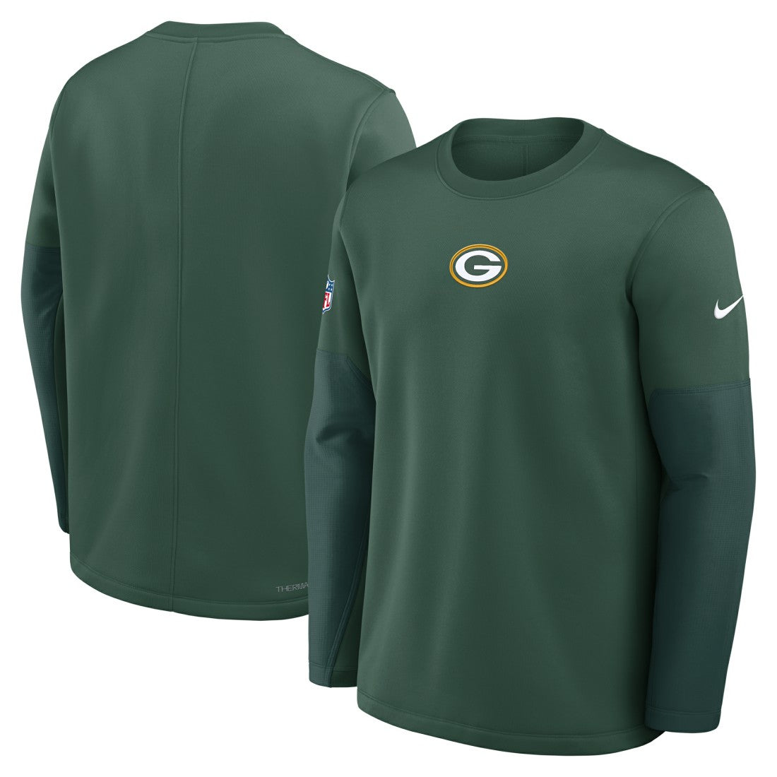 Green Bay Packers Sideline Coach Therma-FIT Long Sleeve T-Shirt Green | Nike for Sale