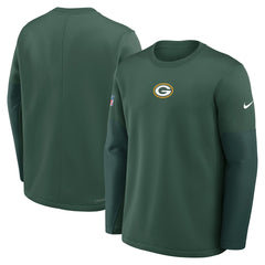 Green Bay Packers Sideline Coach Therma-FIT Long Sleeve T-Shirt Green | Nike for Sale
