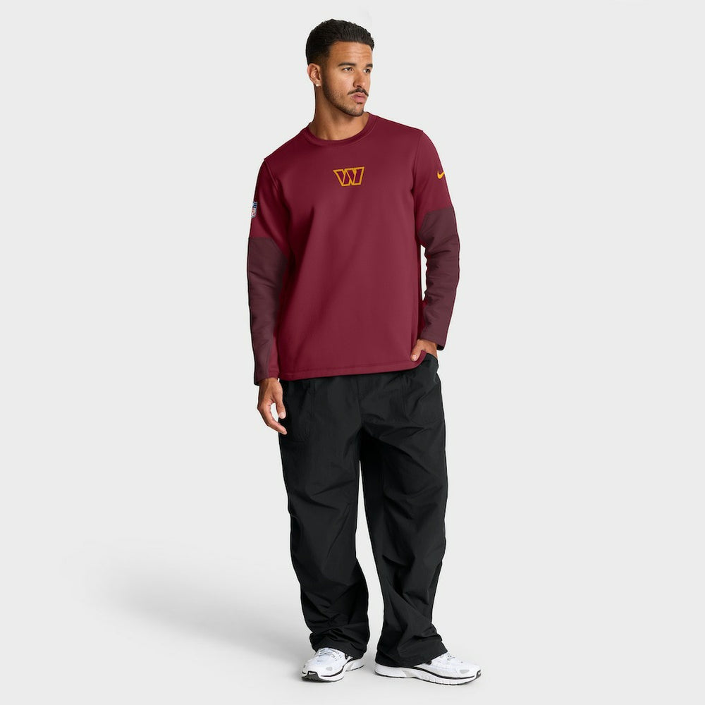 Washington Commanders Sideline Coach Therma-FIT Long Sleeve T-Shirt Burgundy | Nike for Sale