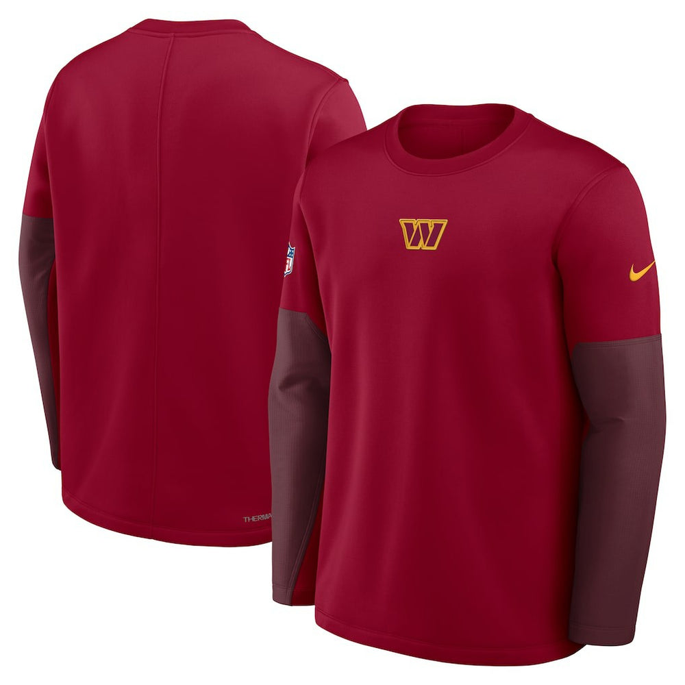 Washington Commanders Sideline Coach Therma-FIT Long Sleeve T-Shirt Burgundy | Nike for Sale