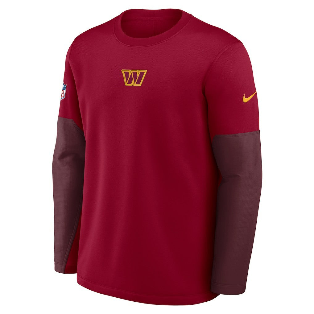 Washington Commanders Sideline Coach Therma-FIT Long Sleeve T-Shirt Burgundy | Nike for Sale