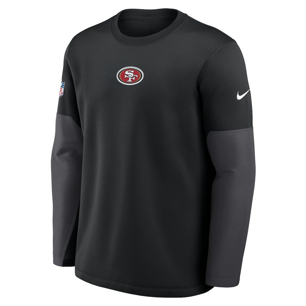 San Francisco 49ers Sideline Coach Therma-FIT Long Sleeve T-Shirt Black | Nike for Sale