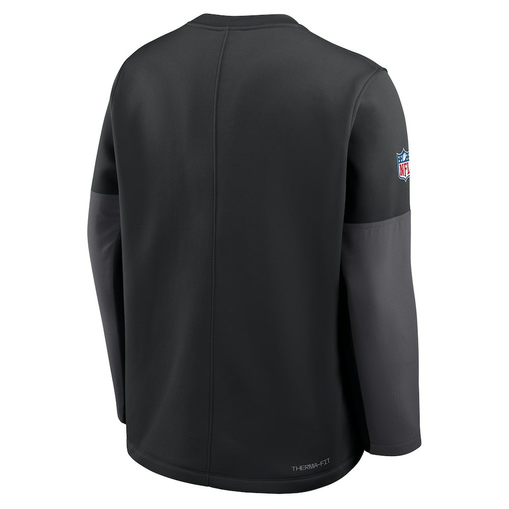 San Francisco 49ers Sideline Coach Therma-FIT Long Sleeve T-Shirt Black | Nike for Sale