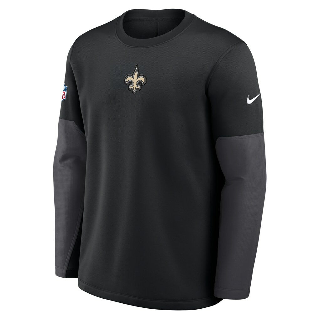 New Orleans Saints Sideline Coach Therma-FIT Long Sleeve T-Shirt Black | Nike for Sale