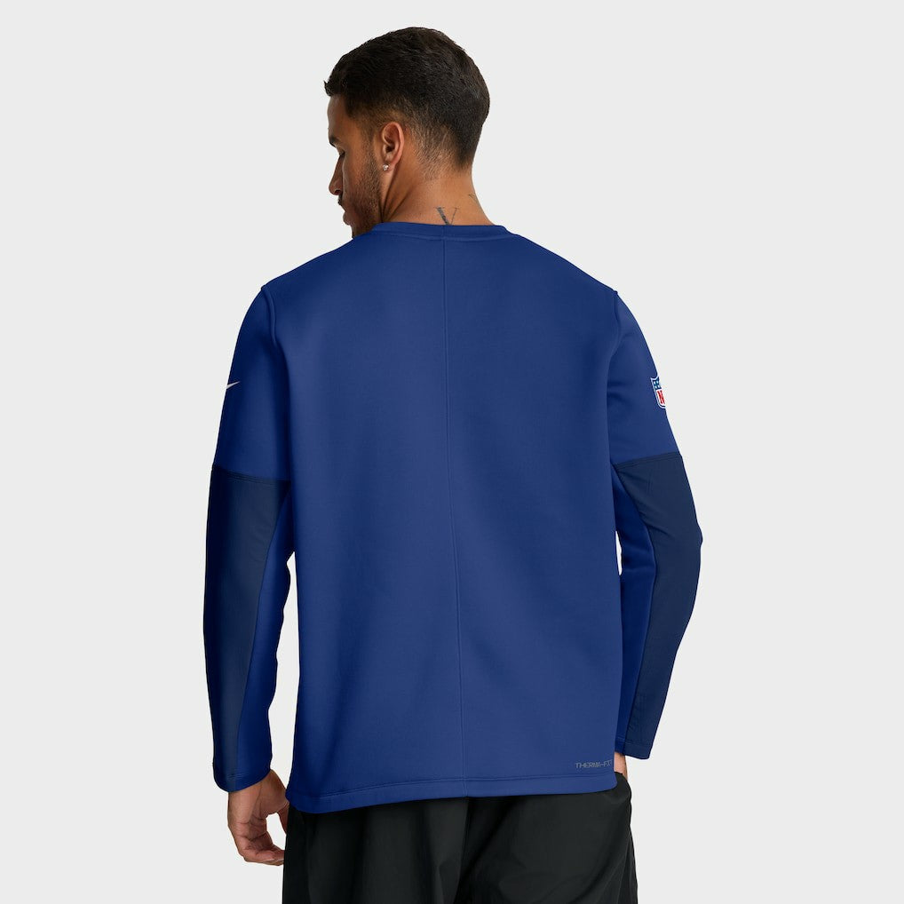 New York Giants Sideline Coach Therma-FIT Long Sleeve T-Shirt Royal | Nike for Sale