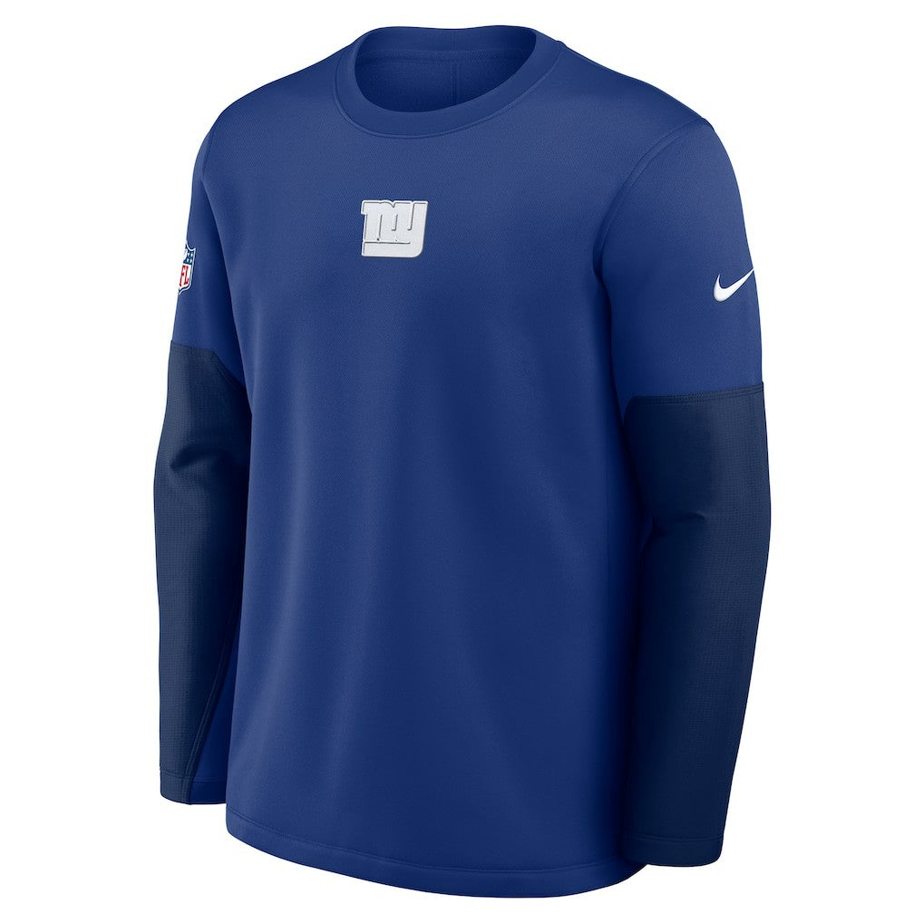 New York Giants Sideline Coach Therma-FIT Long Sleeve T-Shirt Royal | Nike for Sale