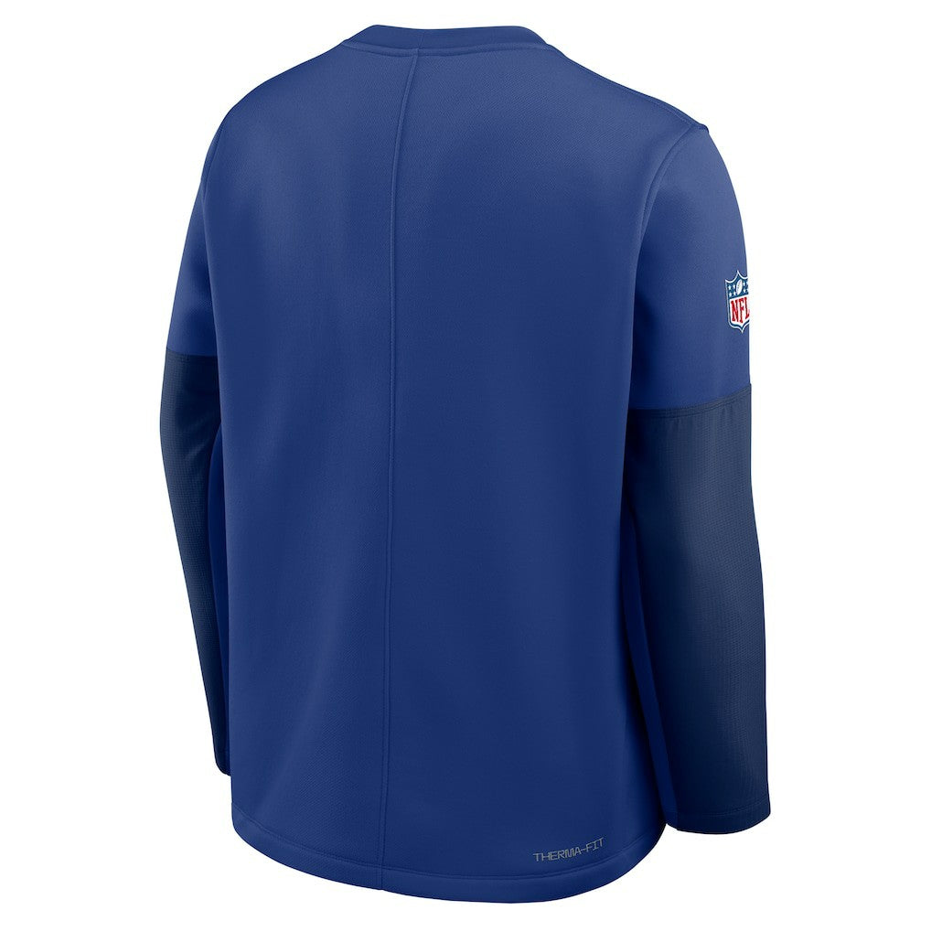 New York Giants Sideline Coach Therma-FIT Long Sleeve T-Shirt Royal | Nike for Sale
