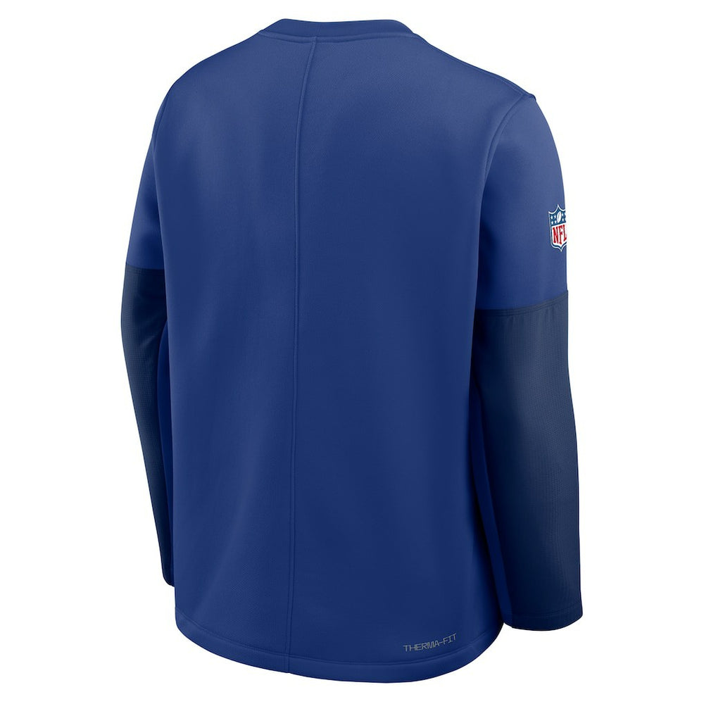 New York Giants Sideline Coach Therma-FIT Long Sleeve T-Shirt Royal | Nike for Sale