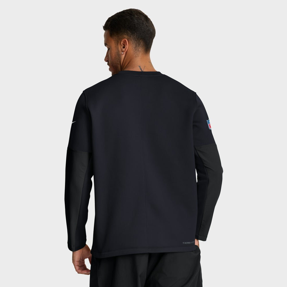 Houston Texans Sideline Coach Therma-FIT Long Sleeve T-Shirt Navy | Nike for Sale