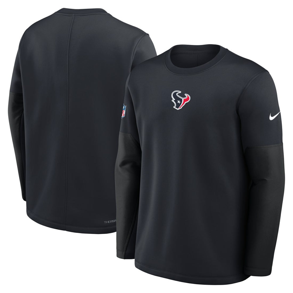 Houston Texans Sideline Coach Therma-FIT Long Sleeve T-Shirt Navy | Nike for Sale