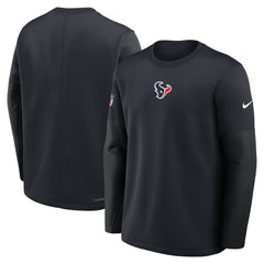 Houston Texans Sideline Coach Therma-FIT Long Sleeve T-Shirt Navy | Nike for Sale