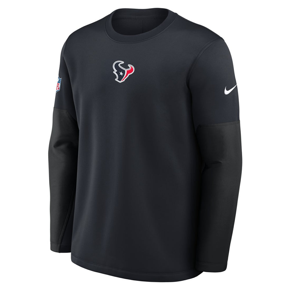 Houston Texans Sideline Coach Therma-FIT Long Sleeve T-Shirt Navy | Nike for Sale