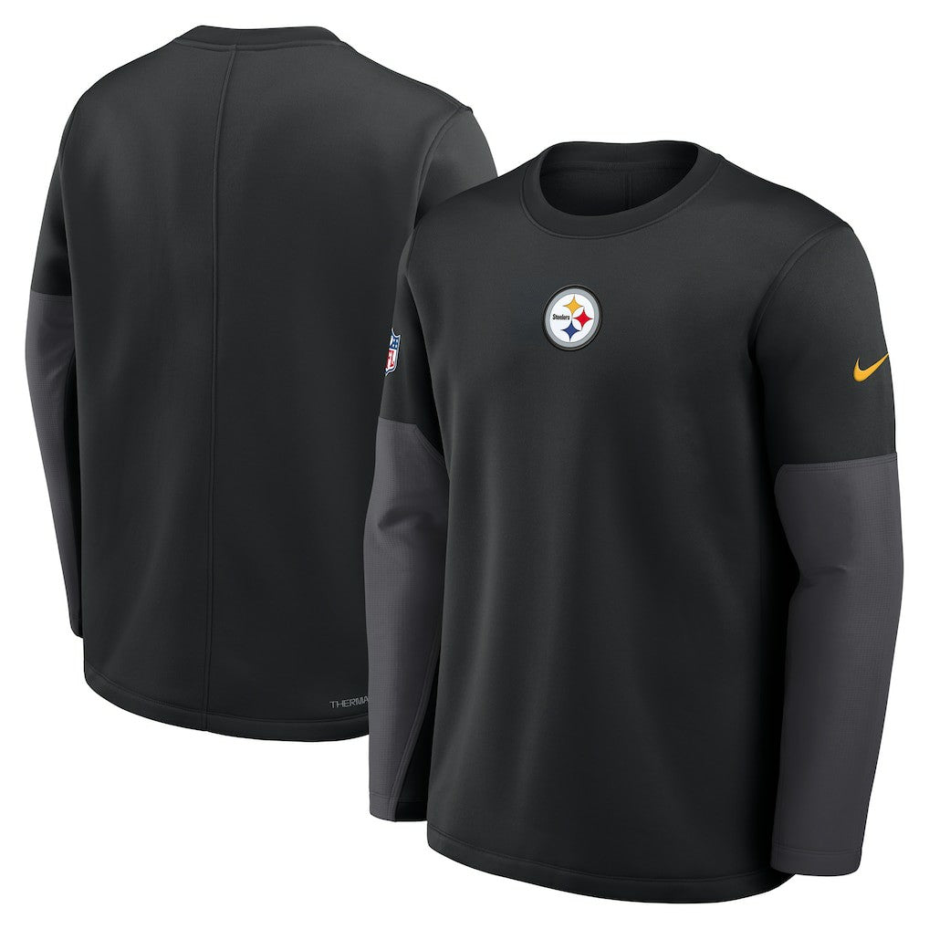 Pittsburgh Steelers Sideline Coach Therma-FIT Long Sleeve T-Shirt Black | Nike for Sale