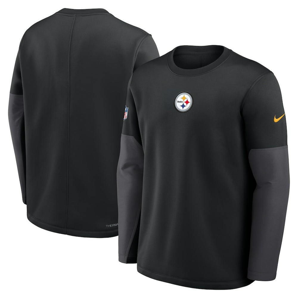 Pittsburgh Steelers Sideline Coach Therma-FIT Long Sleeve T-Shirt Black | Nike for Sale