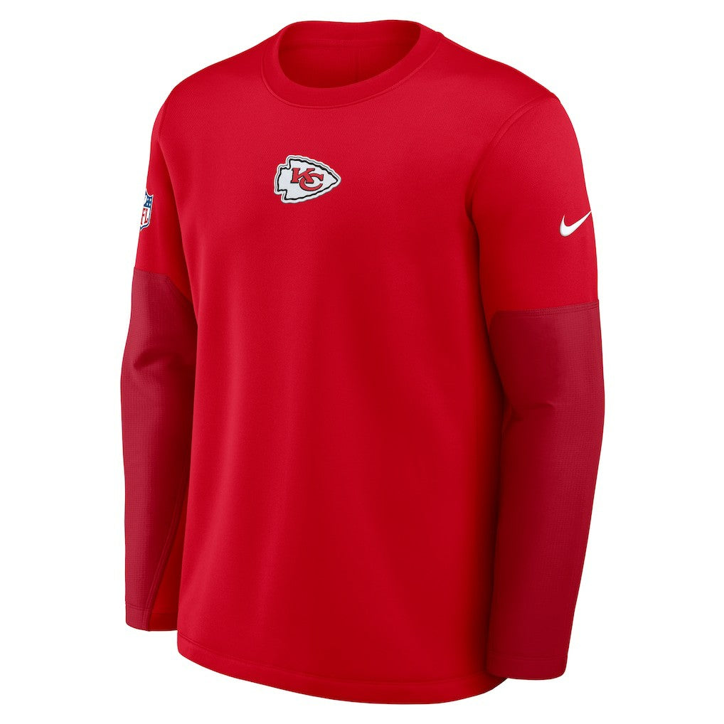 Kansas City Chiefs Sideline Coach Therma-FIT Long Sleeve T-Shirt Red | Nike for Sale