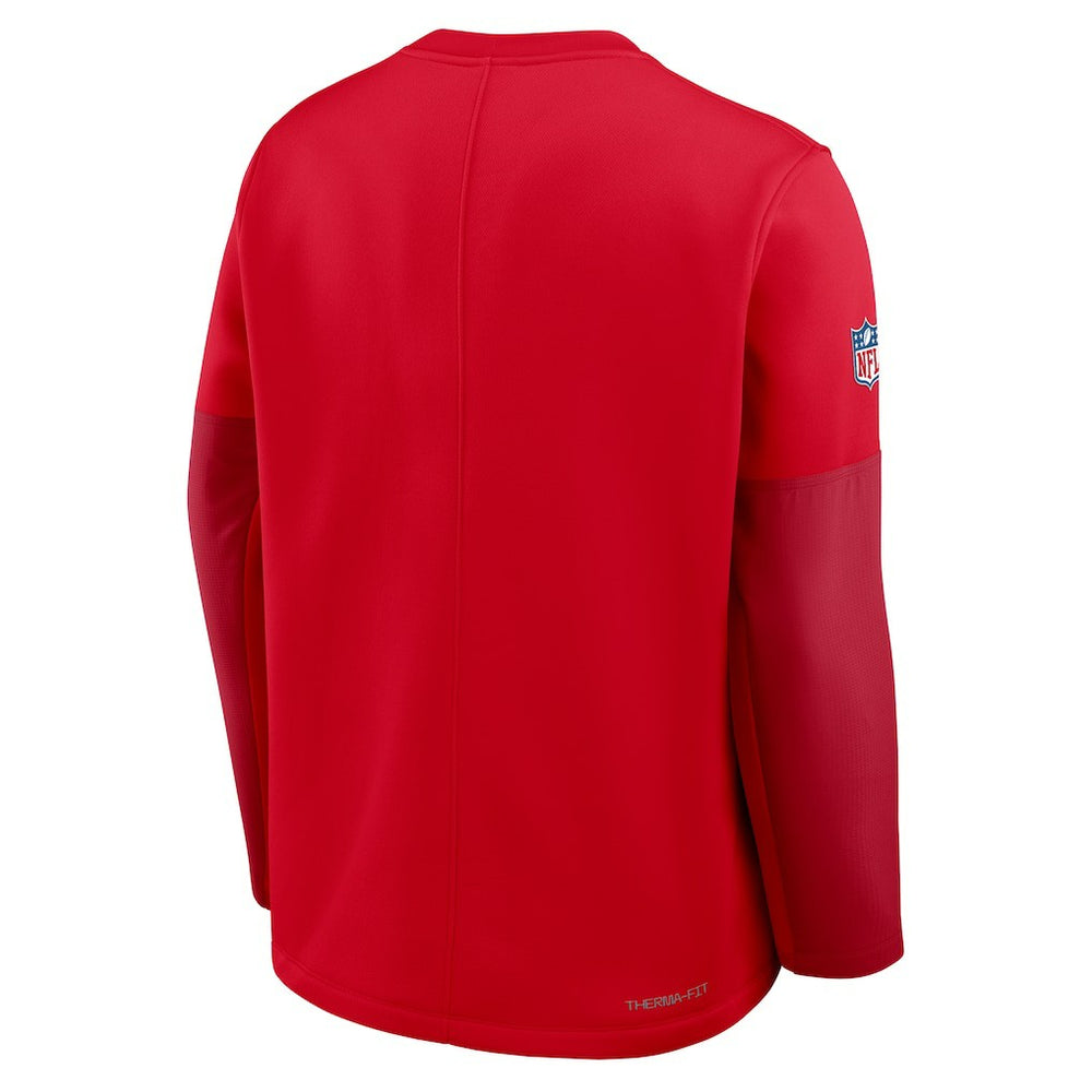 Kansas City Chiefs Sideline Coach Therma-FIT Long Sleeve T-Shirt Red | Nike for Sale