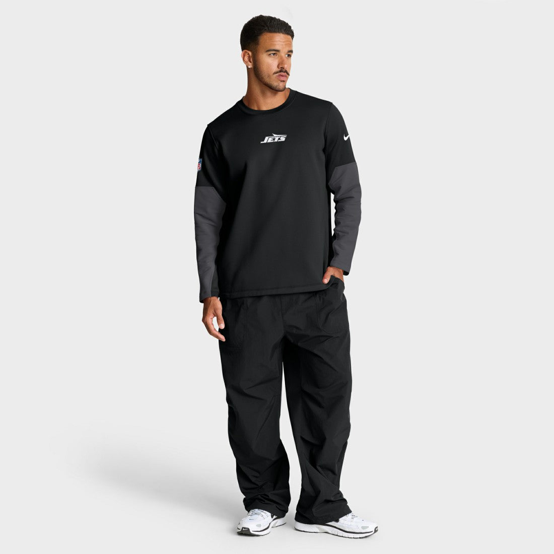 New York Jets Sideline Coach Therma-FIT Long Sleeve T-Shirt Black | Nike for Sale