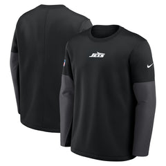 New York Jets Sideline Coach Therma-FIT Long Sleeve T-Shirt Black | Nike for Sale