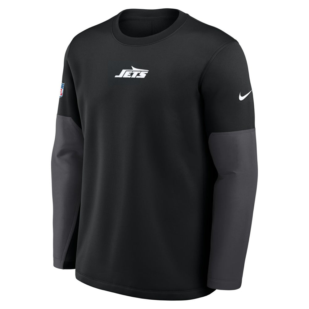 New York Jets Sideline Coach Therma-FIT Long Sleeve T-Shirt Black | Nike for Sale