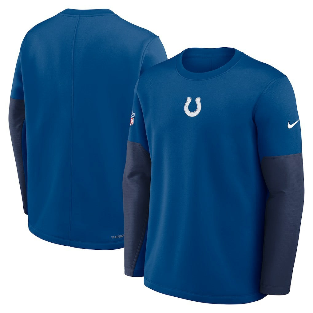 Indianapolis Colts Sideline Coach Therma-FIT Long Sleeve T-Shirt Royal | Nike for Sale