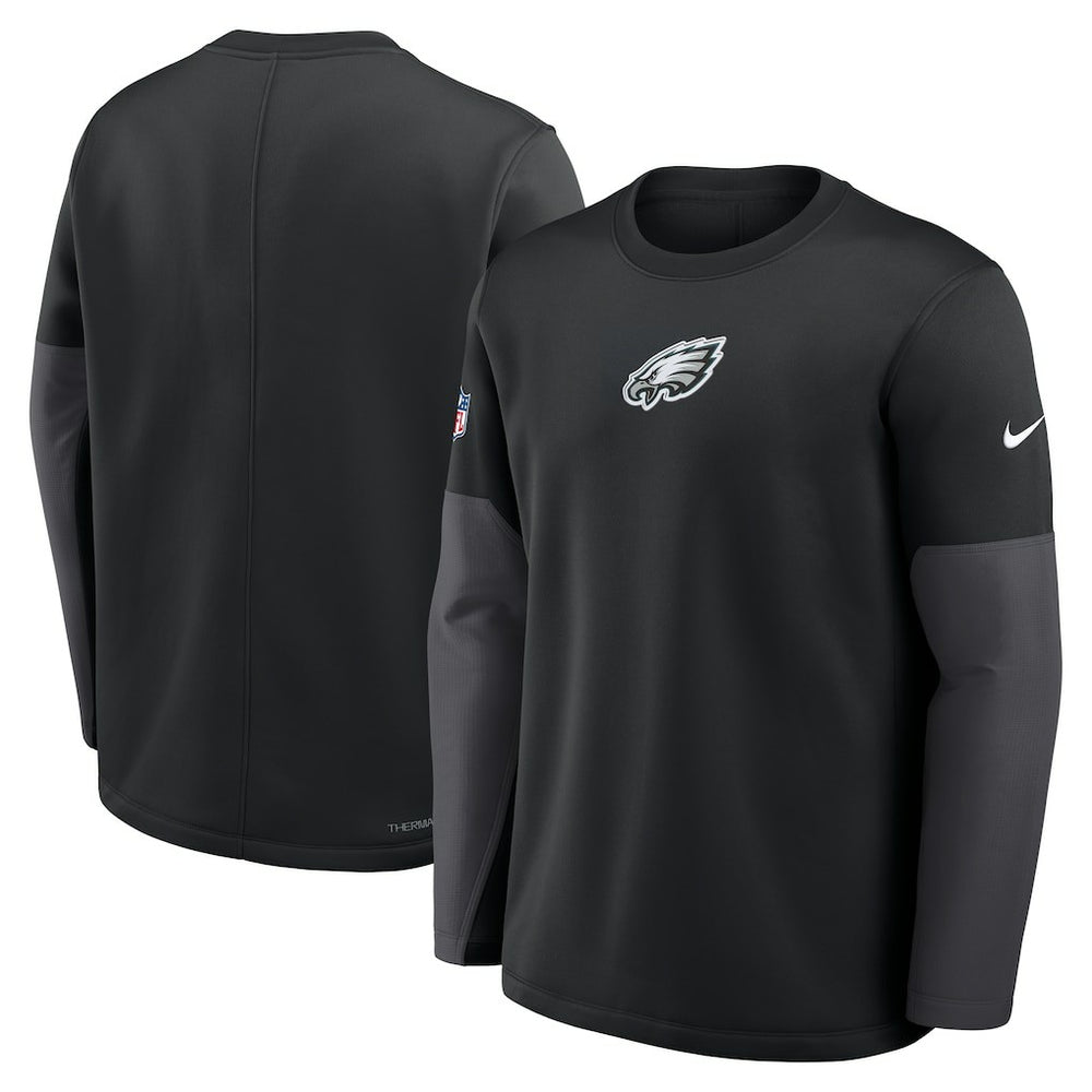 Philadelphia Eagles Sideline Coach Therma-FIT Long Sleeve T-Shirt Black | Nike for Sale