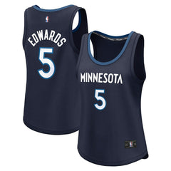 Anthony Edwards Minnesota Timberwolves Women's Fast Break Player Jersey Icon Edition Navy - NBA
