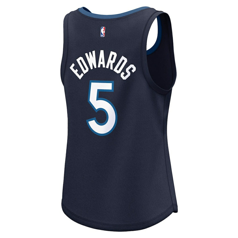 Anthony Edwards Minnesota Timberwolves Women's Fast Break Player Jersey Icon Edition Navy - NBA