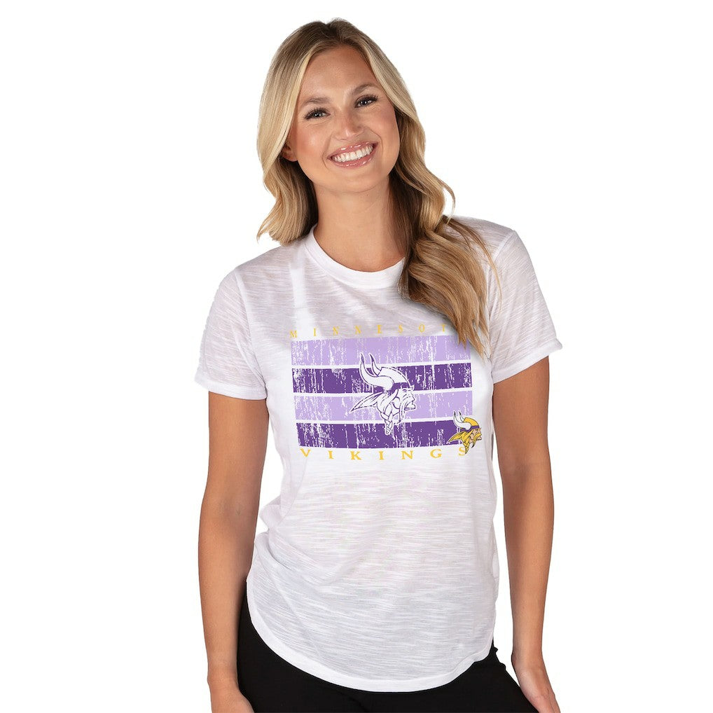 Minnesota Vikings Concepts Sport Women's Infuse Lightweight Slub Knit Top White | NFL