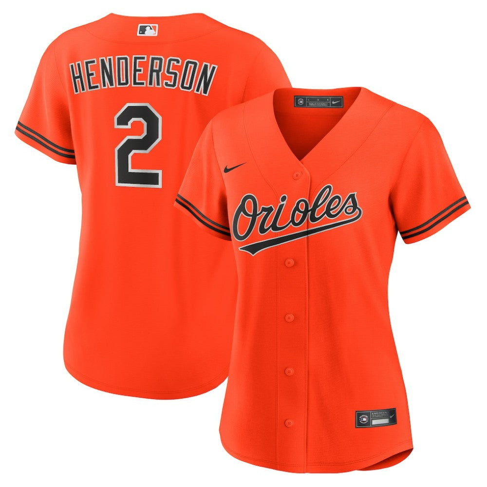 Gunnar Henderson Baltimore Orioles Nike Women's Alternate 2 Replica Jersey - MLB